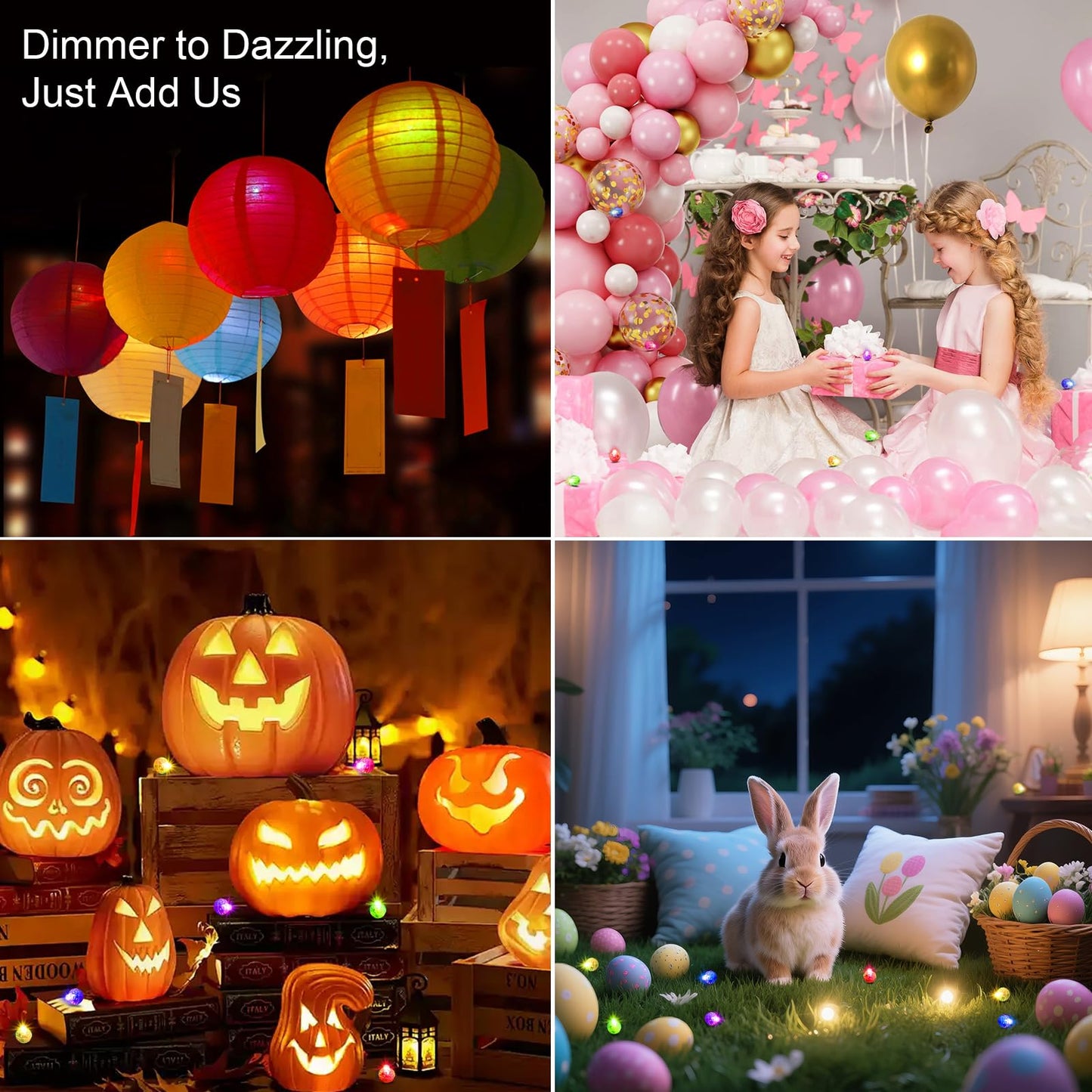 Aogist 200Pcs White Balloon Lights with Hook,Long Standby Time,Waterproof Mini Light for Birthday Party Wedding Christmas Halloween Easter Decorative