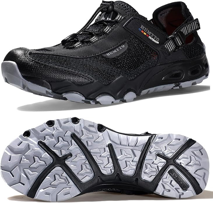 HUMTTO Men's Amphibious Water Shoes - Hiking Sandals for Men Outdoor Water Sandal Closed Toe Non-Slip River Shoes Summer Q...
