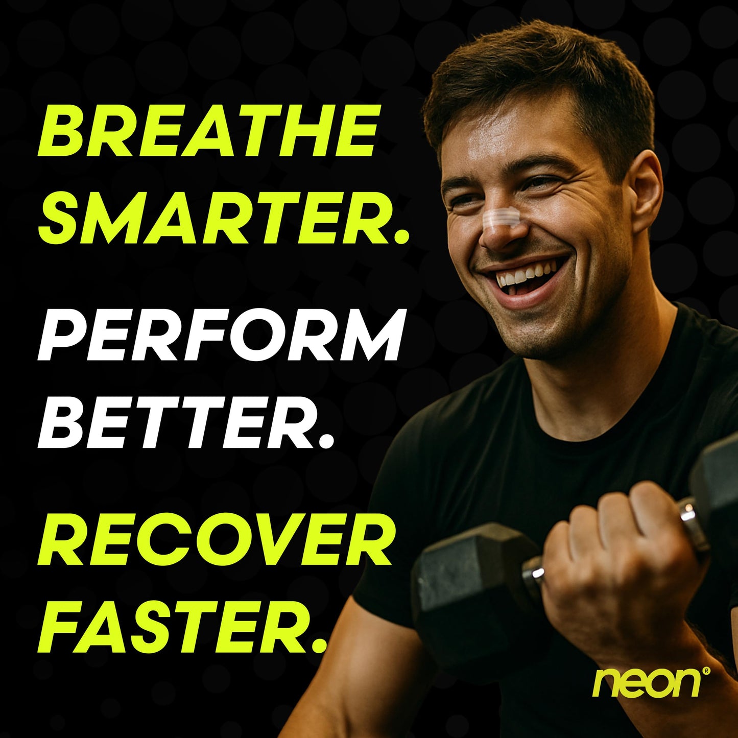 Neon Performance - Nasal Strips (60 Count) - Oil & Sweat Resistant Adhesive - Athletic Nasal Strips for Sport & Nose Strips for Snoring & Sleeping - Nose Strips for Breathing (Clear Transparent)
