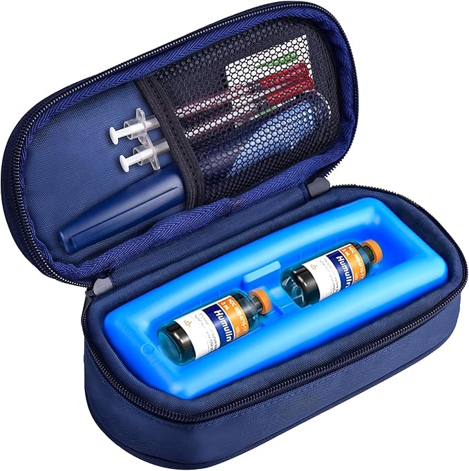 Cruxer Insulin Vial Cooler Travel Case,Diabetes Carrying Insulated Bag for Supplies Keep Medicine Cool,Diabetic Small Bott...