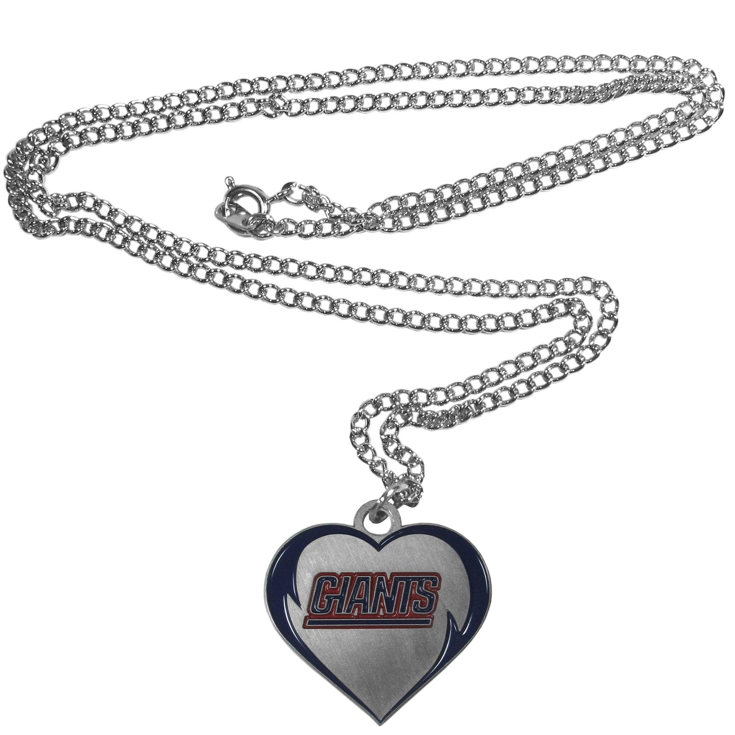Siskiyou Sports NFL New York Giants Womens Heart Necklace, Team Color, 22 inch