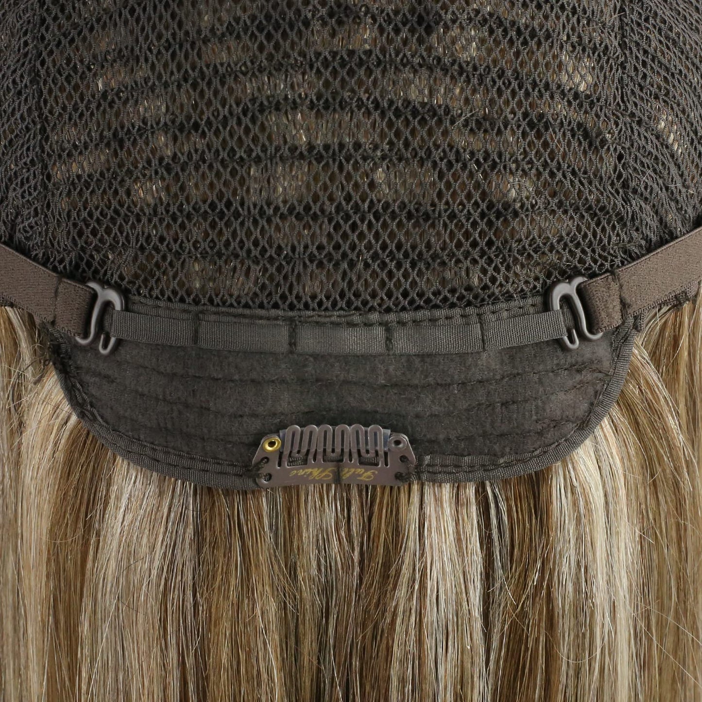 Full Shine Half Part Wig Human Hair Medium Brown and Honey Blonde Hair Pieces Clip Hair Extension Human Hair 20Inch U Part Wig 1