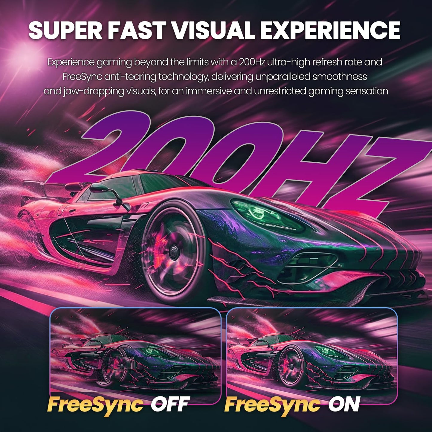 CRUA 30" Curved Gaming Monitor, 165Hz/200Hz Computer Monitor, FHD(2560 * 1080P) 1500R VA Screen, 120% sRGB PC Monitors Support AMD FreeSync, Wall Mount Install(HDMI, DP)- Black