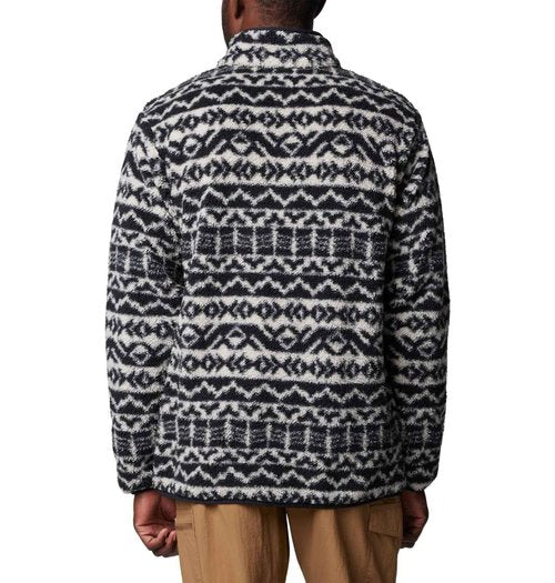 Columbia Men's Rugged Ridge Half Snap Fleece, Dark Stone Madras Tonal, Medium