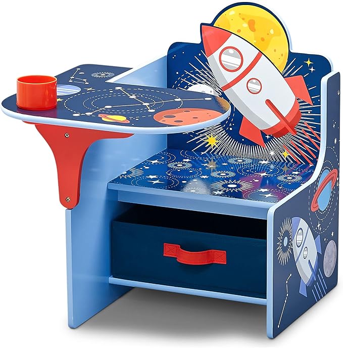 Delta Children Space Adventures Chair Desk with Storage Bin - Ideal for Arts & Crafts, Snack Time, Homeschooling, Homework...