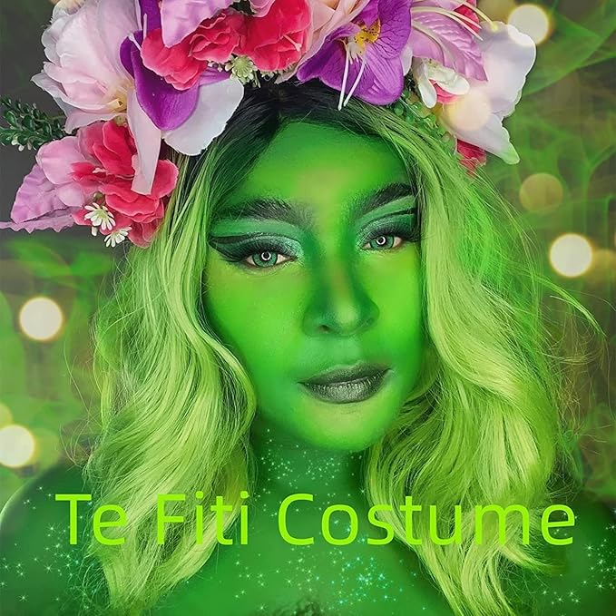 Go Ho Cream-Blendable Amazon Green Face Paint Stick (1.06 Oz),Full-coverage Amazon Green Body Paint for Adults Children Halloween Cosplay SFX Makeup,Waterproof Green Eye Black Stick