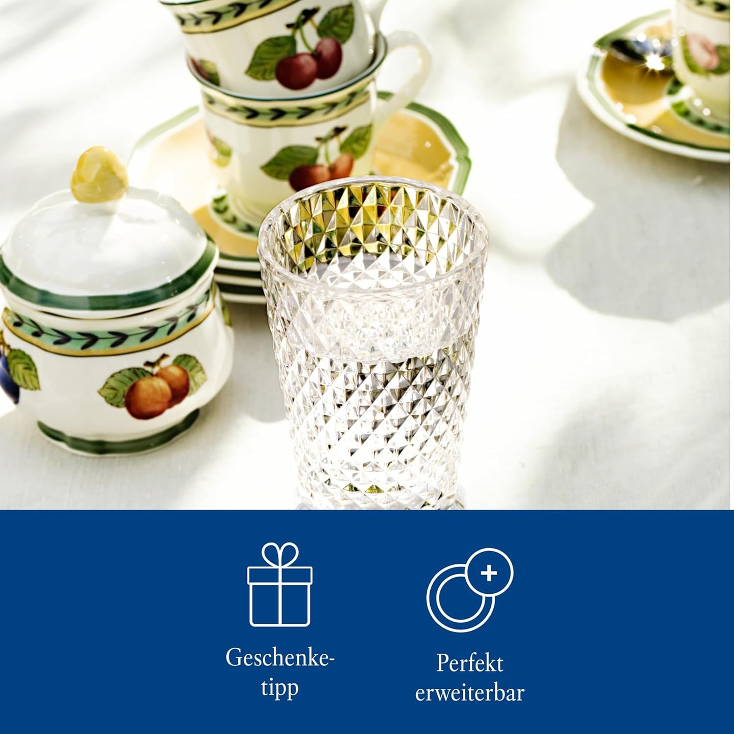 Villeroy Boch French Garden 10-2281-1240 & Fleur Breakfast Cup, 0.35 Litre