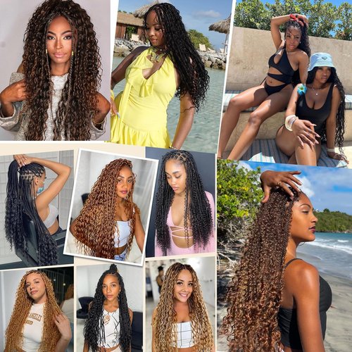 Fabimiya Deep Curly Braiding Human Hair 100g 22 Inch Color 27 Honey Blonde Deep Water Wave Bulk Human Hair for Braiding 10A No Weft Brazilian Virgin Deep Curly Human Hair Extensions for Boho Braids