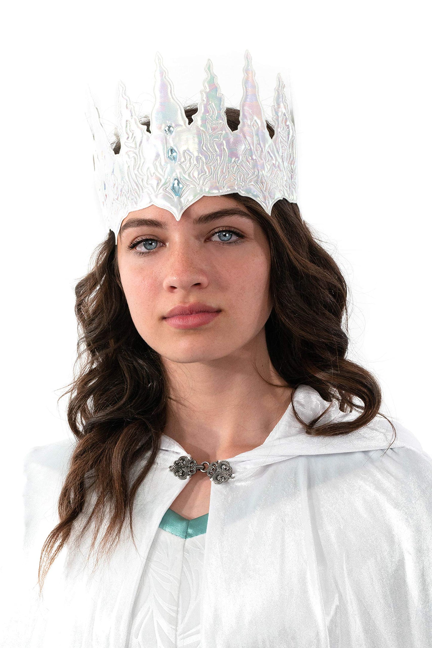 Little Adventures Adult Adjustable Soft Princess and Queen Crowns (Ice Queen White Crown)