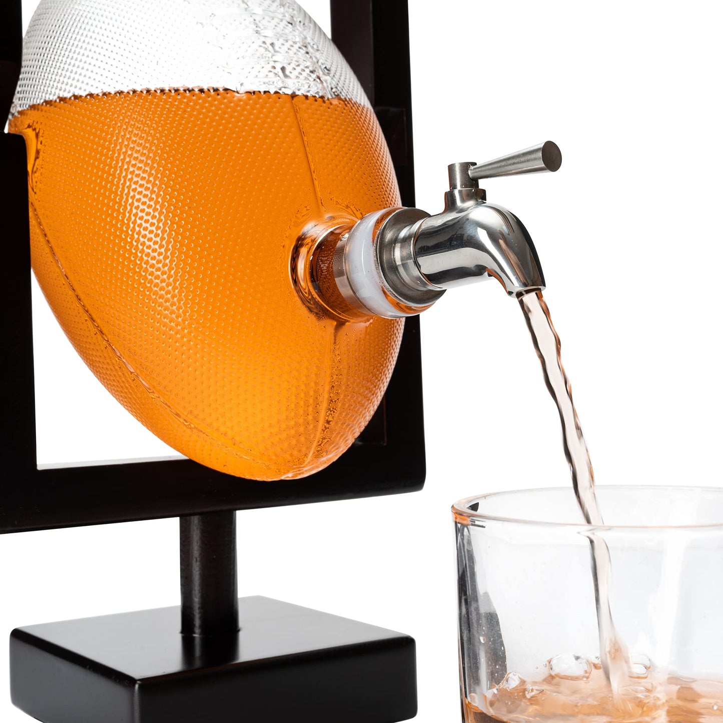 Football Gifts for Men Dad - Whiskey Decanter with Upright Field Goal Holder, Decanter Set & Glasses, Birthday Gift Ideas from Daughter Son, Retirement Bar Stuff Father, Him Brother, Bar