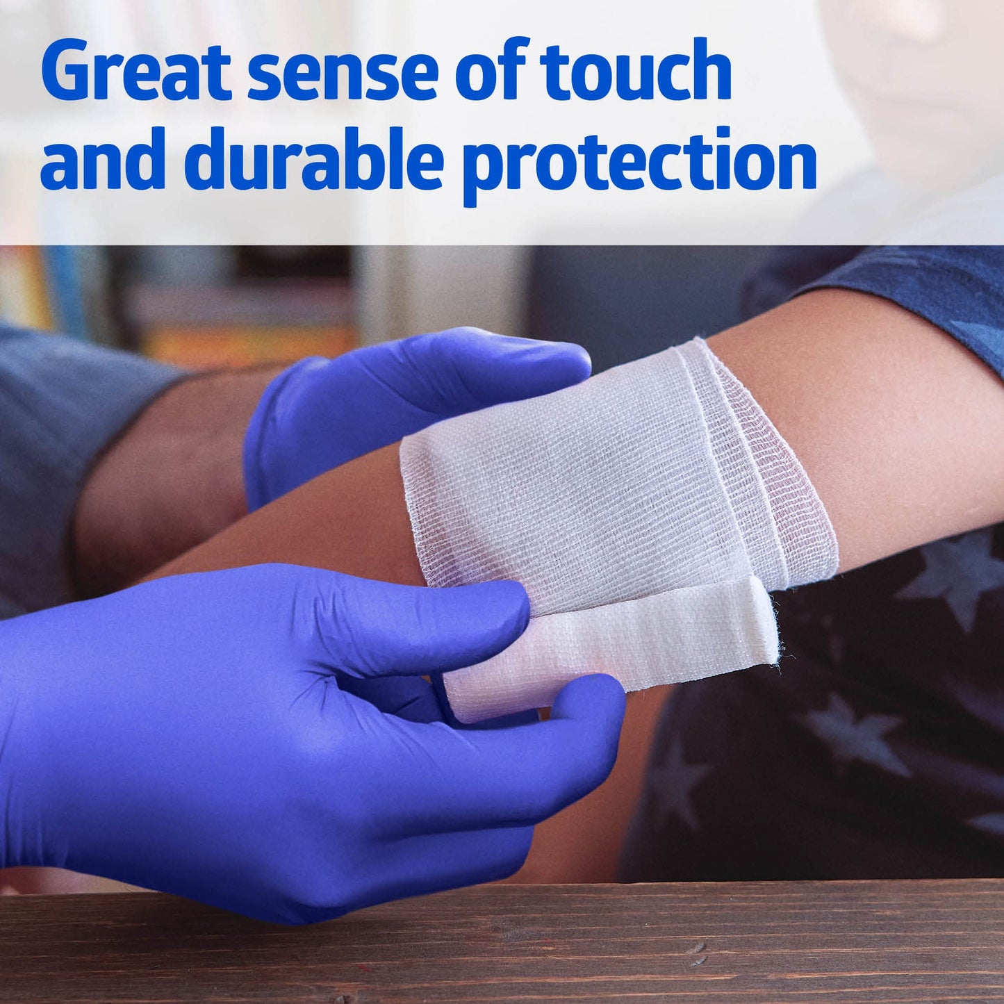 Medline FitGuard Touch Nitrile Exam Gloves, 100 Count, Large, Powder Free, Disposable, Not Made with Natural Rubber Latex, Excellent Sense of Touch for Medical Tasks, Durable for Household Chores