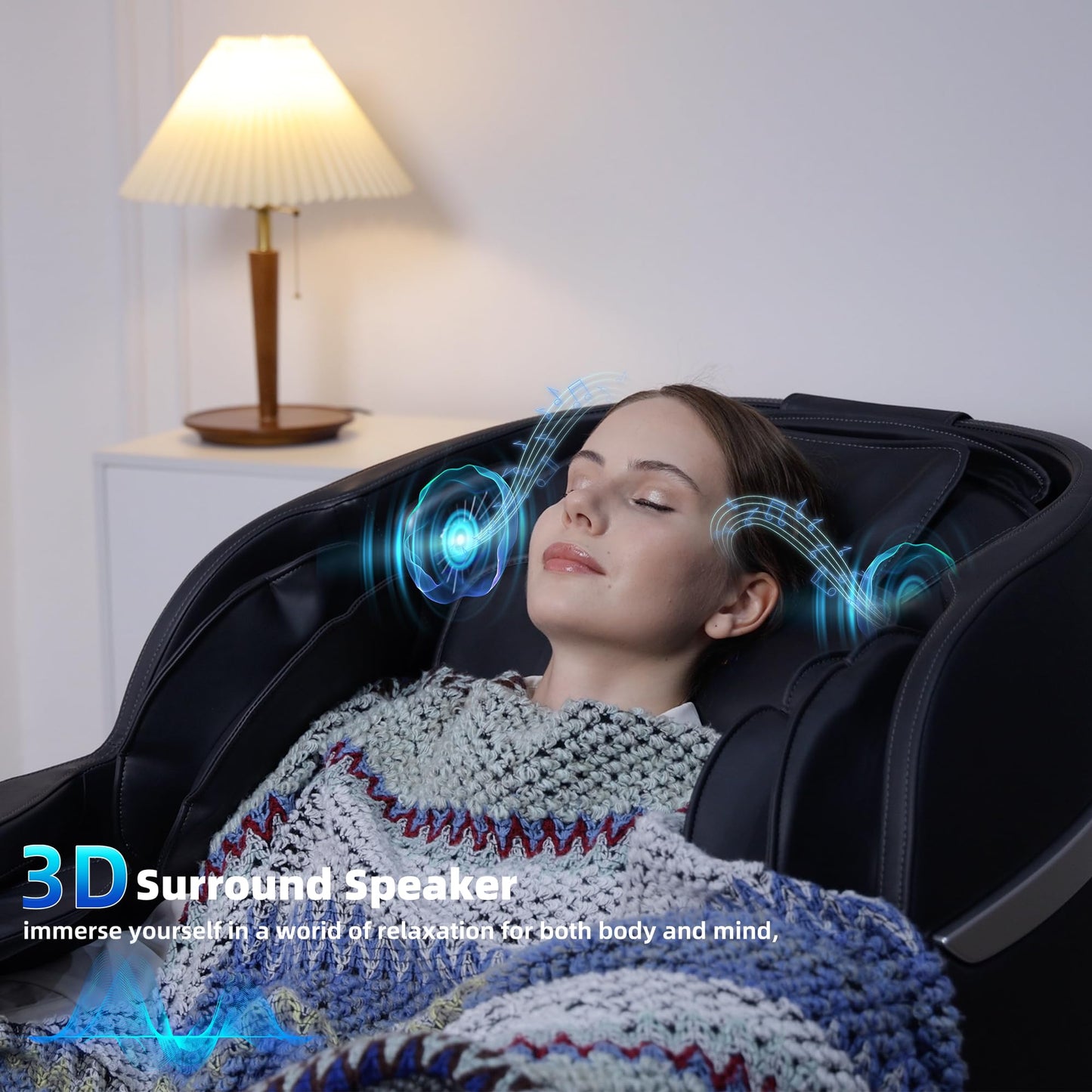 MYTHIA 2026 4D Massage Chair for Home Relaxation– Full Body Zero Gravity Recliner with 55" SL Track, Body Scan, 12 Auto Modes, Heat, Bluetooth App Control & Wireless Charging (A303C Black)