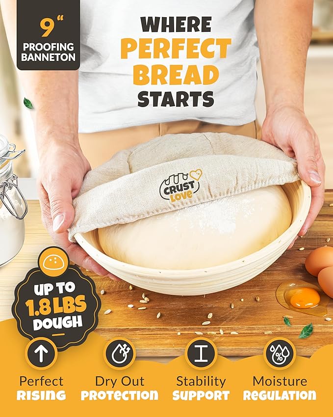Dutch Oven Bread Baking - 5QT Enamel Bread-Dome - incl Sourdough Bread-Baking Suppliers like Dough Whisk Scoring Lame etc Bread-Oven Cast Iron for Sour dough Bread-Pan with Lid, Bread-making