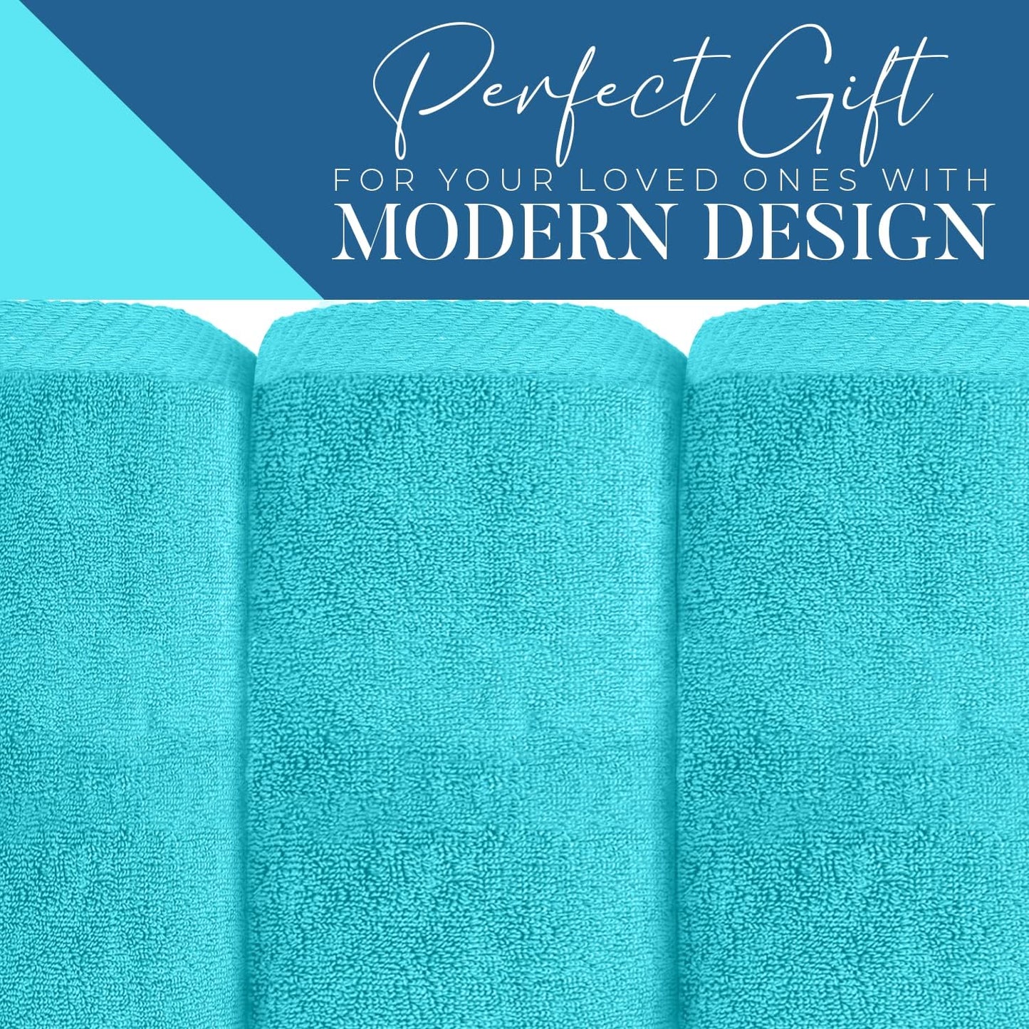 DAN RIVER Pack of 1 Bath Sheet 40x80 Inches, Jumbo Bath Sheets for Adults, Thick and Absorbent Large Towels - Aqua