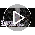 Yosca Body Glitter Spray, 80ML Holographic Silver Glitter Hairspray, Quick-Drying and Long-Lasting Shiny Glitter Spray for...