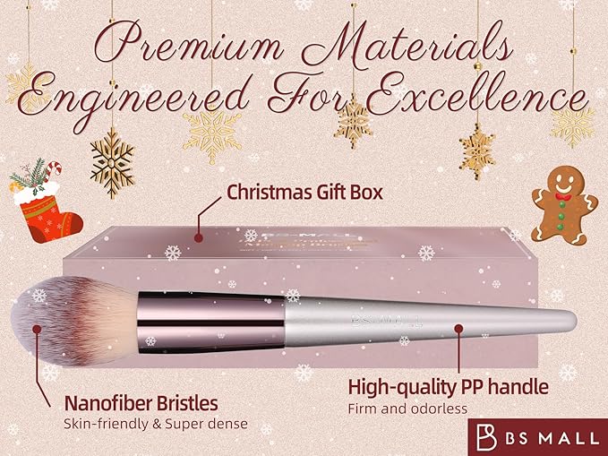 BS-MALL Makeup Brush Set 18 Pcs Premium Synthetic Foundation Powder Concealers Eye shadows Blush Makeup Brushes with black case