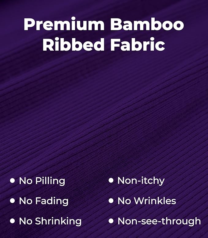 NACHILA Pajamas for Women-Viscose from Bamboo, Ribbed Racerback Tank Top Sexy Split Shorts Pajama Sets Cooling Sleep Cami Pjs