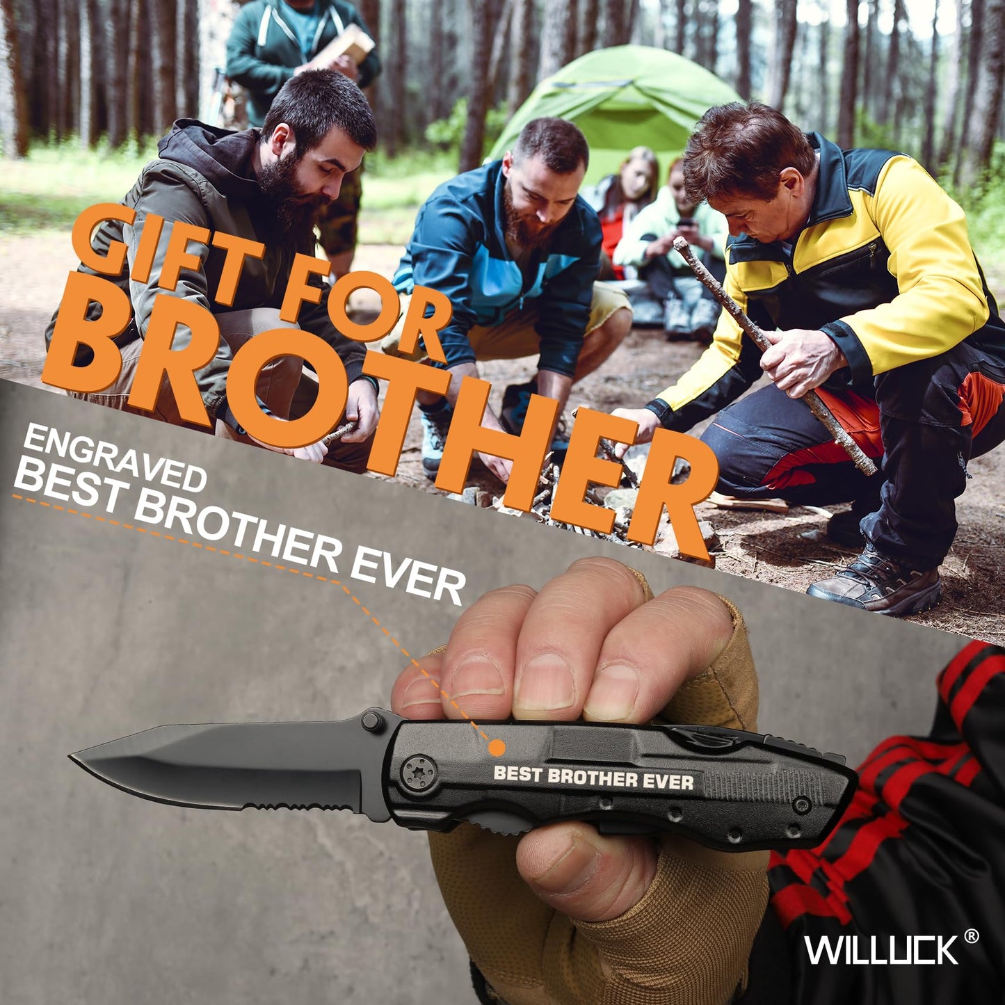 Gifts for Brother - Brother Gifts, “BEST BROTHER EVER” Brother Birthday Gifts - Brother Gifts from Sister, Christmas Brother Gifts - Multitool Knife for Brother, Fathers Day Brother Gift Ideas