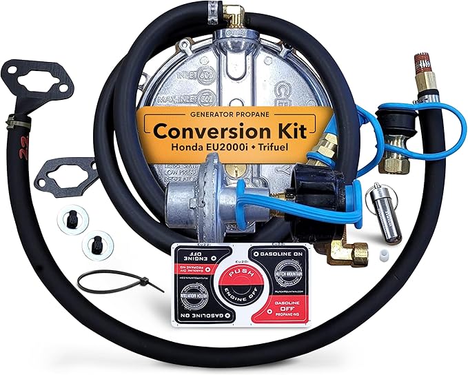 Hutch Mountain Generator Propane Conversion Kit Honda EU2000i - Tri-Fuel Conversion for Propane, Gasoline & Natural Gas - ...