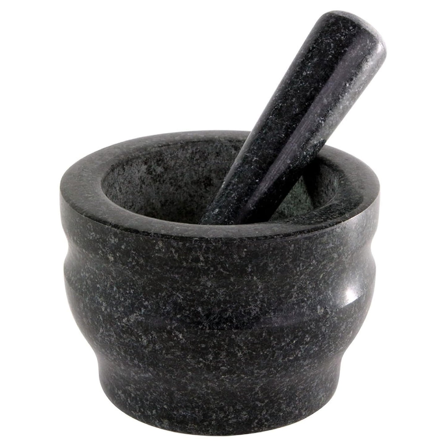 Cole & Mason 5.5-inch Granite Mortar & Pestle - Unpolished Stone Mortar & Pestle for Kitchen - Small Grinding Bowl for Herbs and Spices - Black, 8 pounds