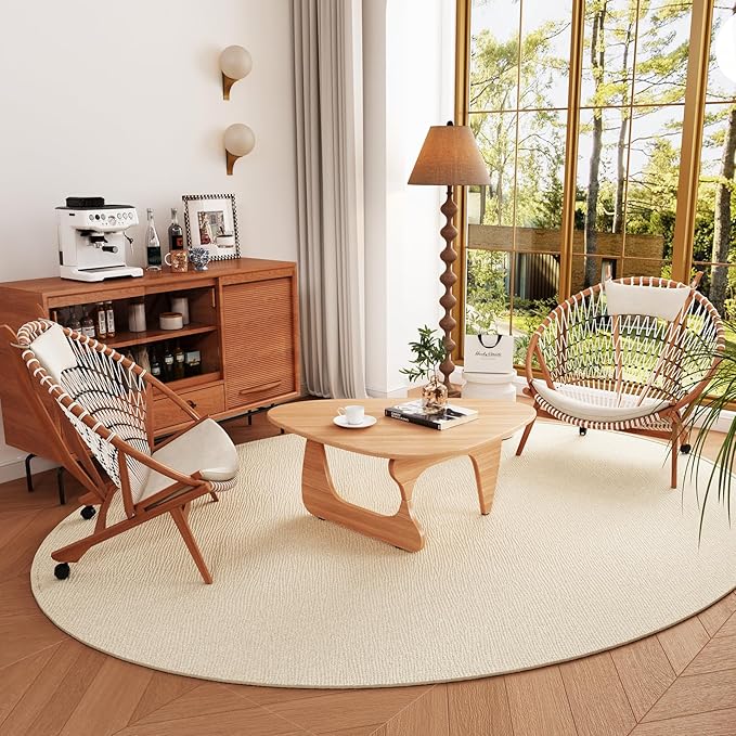 LUCKIIA Coffee Tables Wood Small Farmhouse Coffee Table Mid-Century Modern Wood Center Table for Living Room, Original, 35 Inch