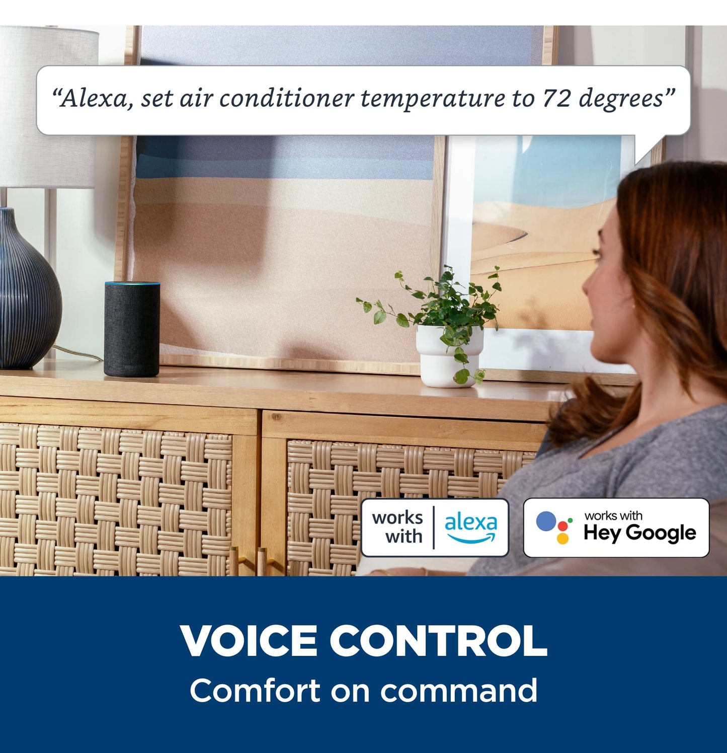 GE Window Air Conditioner 14,000 BTU for Rooms up to 700 sq ft., Wi-Fi Enabled, Energy-Efficient Cooling for Large Rooms, Easy Install Kit, Control Using Remote or Smartphone App, White