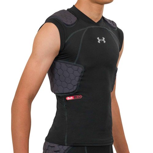 Under Armour Gameday Pro 5-Pad Top, Youth Padded Compression Shirt Football