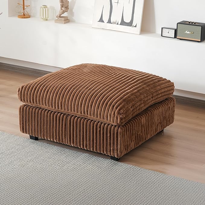 WJShome Cloud Modular Sectional Sofa, Plush Sofas for Living Room,39.37inch Ottoman,Brown