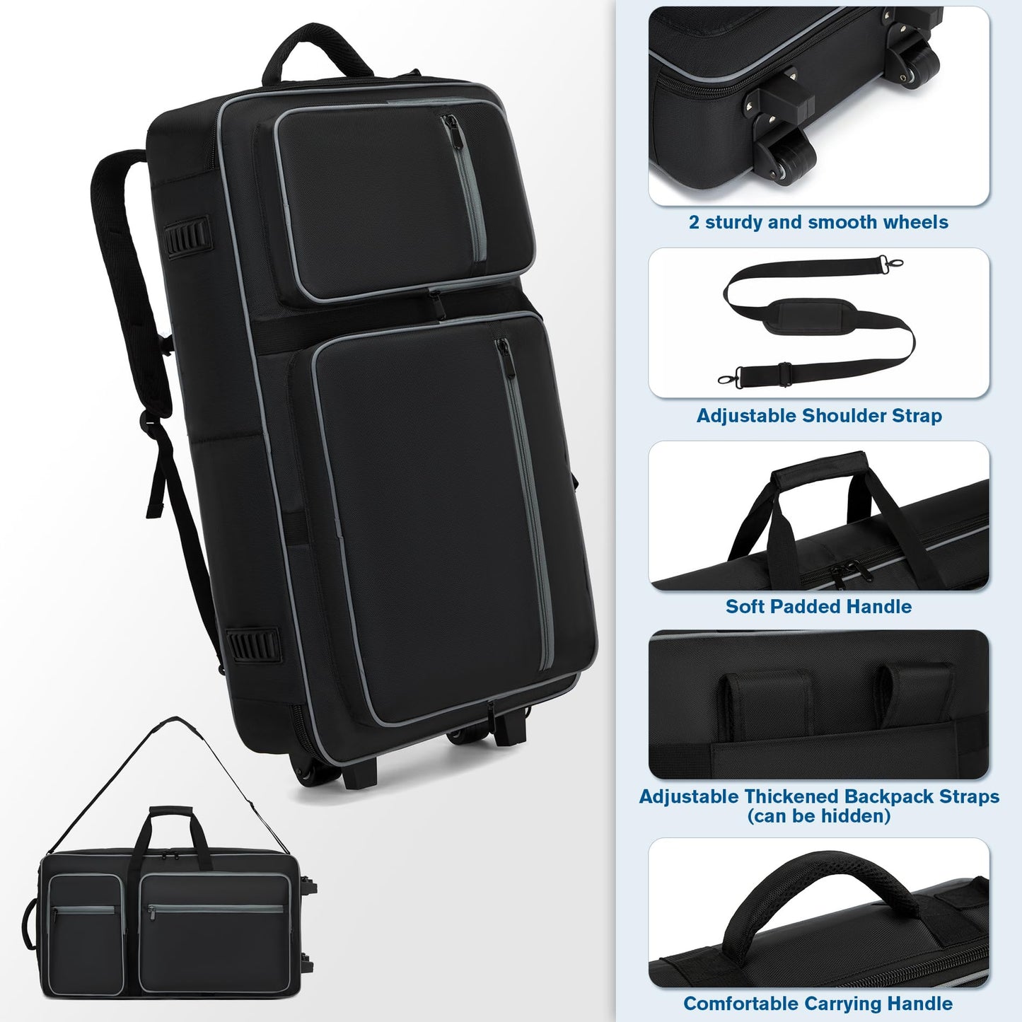Dj Case With Wheels Compatible With Ddj Flx10/1000/1000Srt/Rev7/Rev5/Sclive 4,Dj Controller Case For Pioneer Dj Equipment,Dj Con