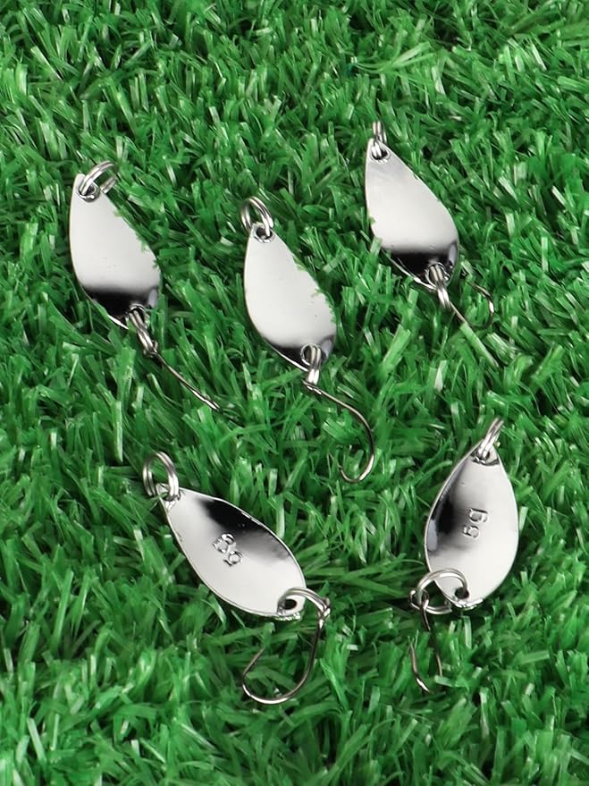5 Pcs Fishing Lures 0.18Oz Fishing Spoons for Lakes, Rivers, Ocean Fishing