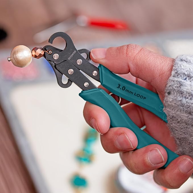 The Beadsmith One Step Looper – Create and Trim Consistent 3 mm Loops for Jewelry, Use With 18-26g Craft Wire