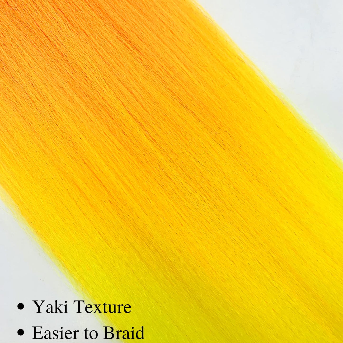 Gozill Ombre Braiding Hair Pre stretched Red Orange Yellow Non Toxic Prestretched Ez Braid Hypoallergenic Itch Free Twist Knotle