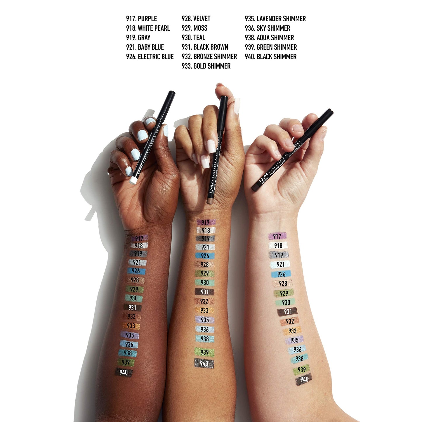 NYX PROFESSIONAL MAKEUP Slim Eye Pencil, Eyeliner Pencil - Lavender Shimmer