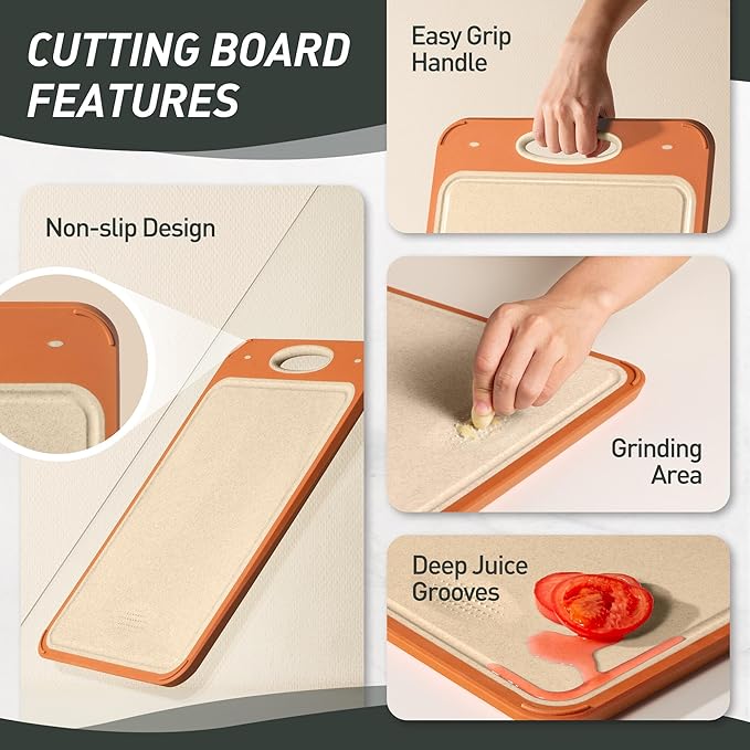 2 in 1 Stainless Steel Cutting Board with Handle 2 Packs Women Her Sister Aunt Wife Hustband Lady Auntie Titi Bestie Soul Happy Christmas Xmas Birthday Gifts Cool Unique Aesthetic 30 40 60 70 Year Old