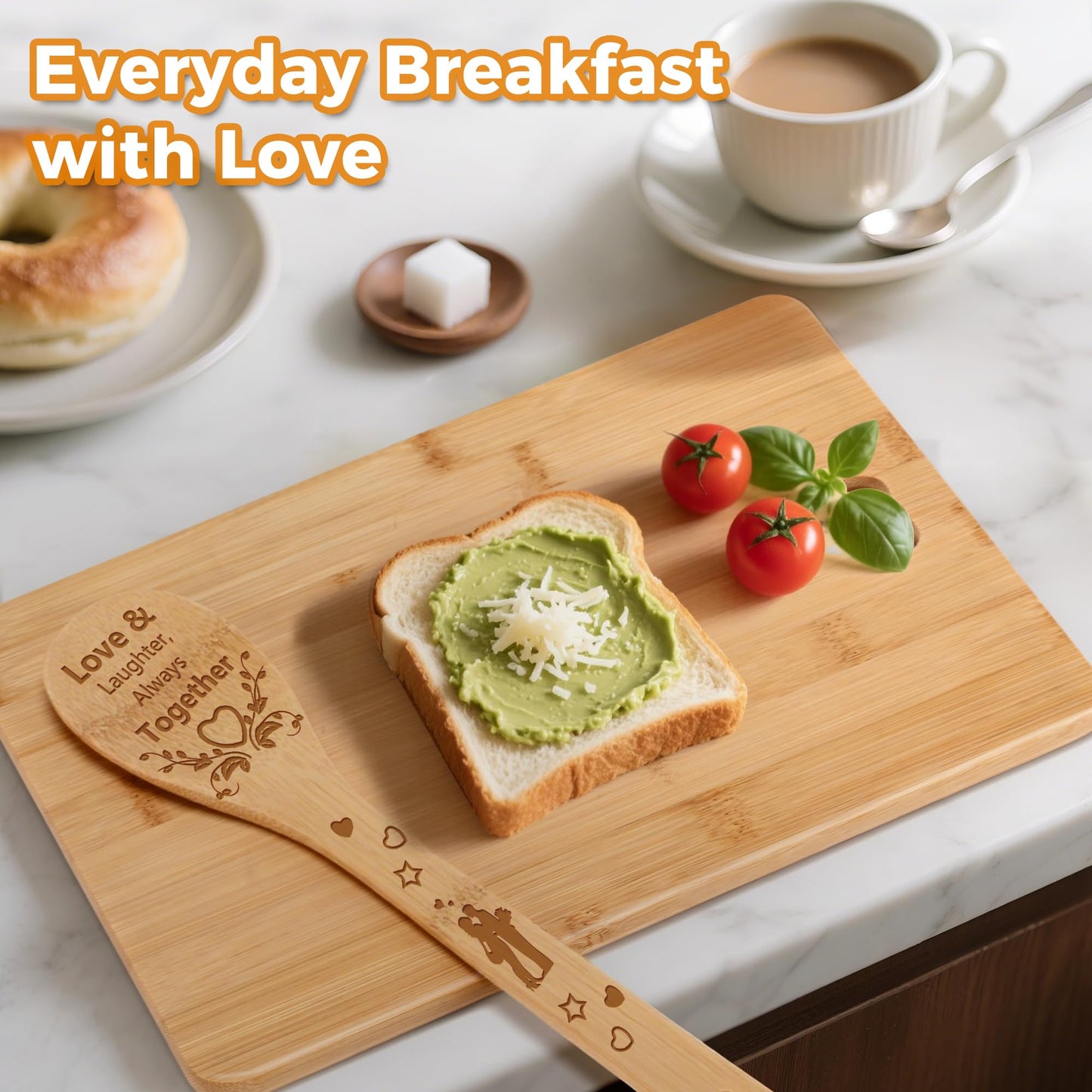 Wedding Gifts for Couples 2025: Personalized Bridal Shower Gift for Bride - “Recipe for a Happy Marriage”Heartfelt Bamboo Cutting Board + 3-Piece Engraved Utensils | Mr & Mrs Newlyweds