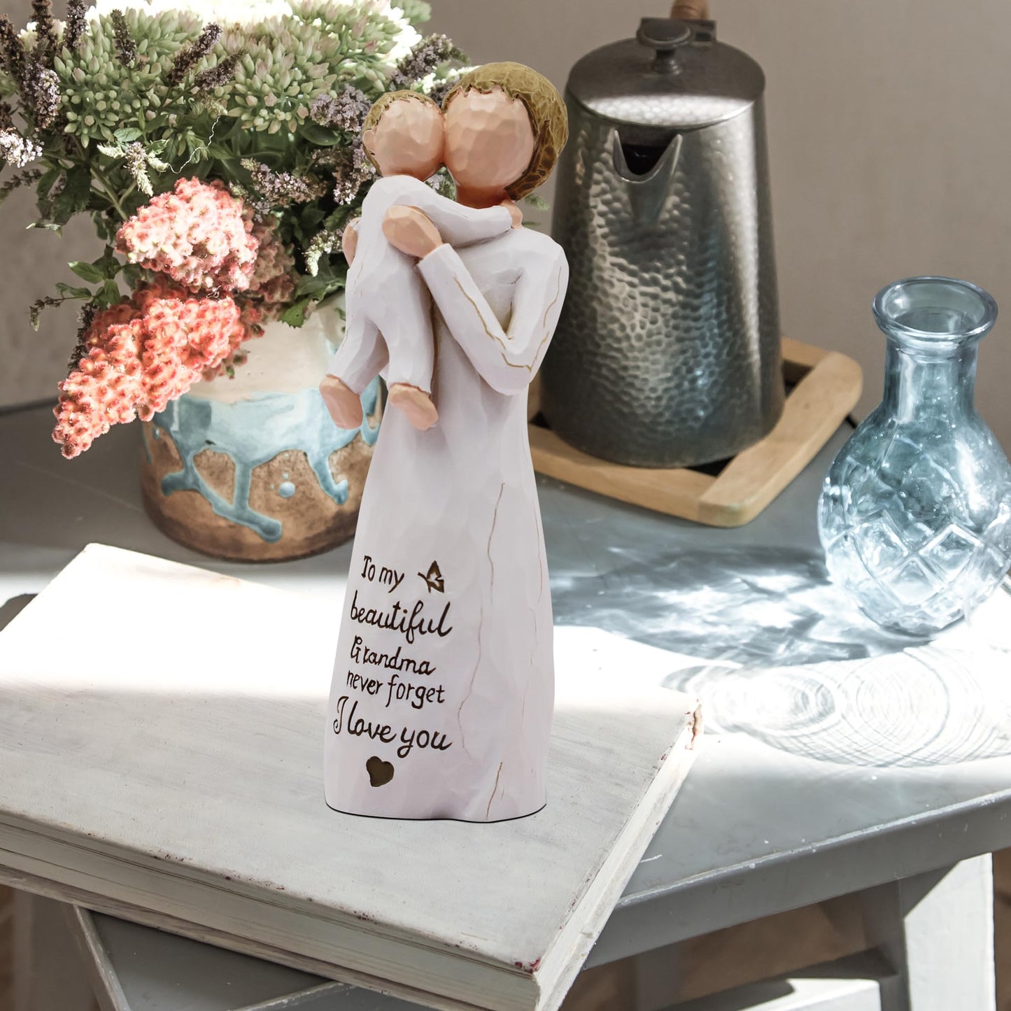 AcowSpt Grandma Gifts, Grandma Birthday Gifts, Gifts for Grandma, First Time Grandma Gifts, Grandmother Gifts for Christmas, Grandma Gifts for Christmas, Sculpted Hand-Painted Figurine