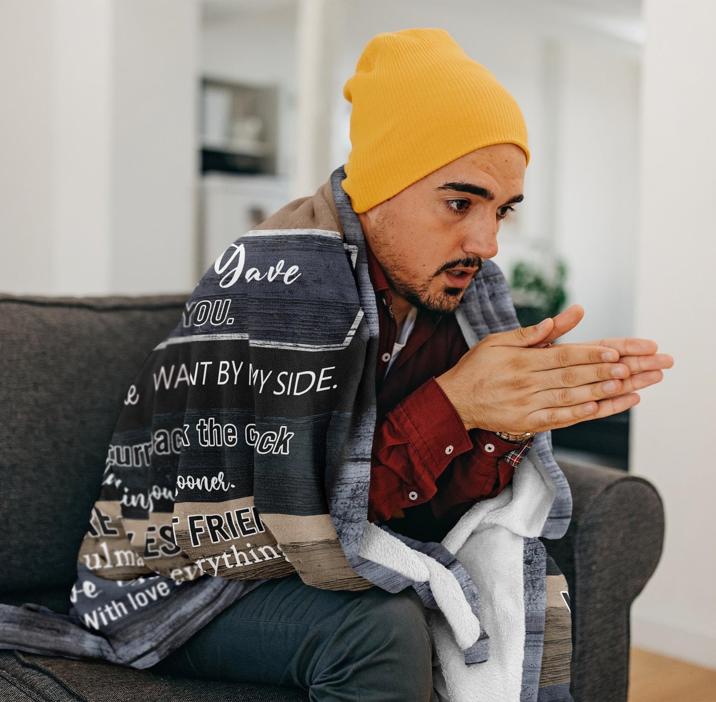 Muxuten Gifts for Husband Blanket 60"x50", Husband Gift from Wife, Birthday Gift Decoration for him, Anniversary Wedding Gifts for Him from Wife, I Love You Throw Blankets