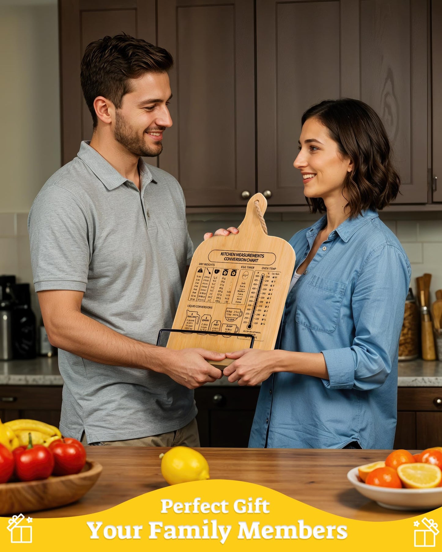 IKEDAS Wedding Gifts Cookbook Stand - Anniversary & Marriage Gifts for Couples, Newlyweds; Book Stands for Display