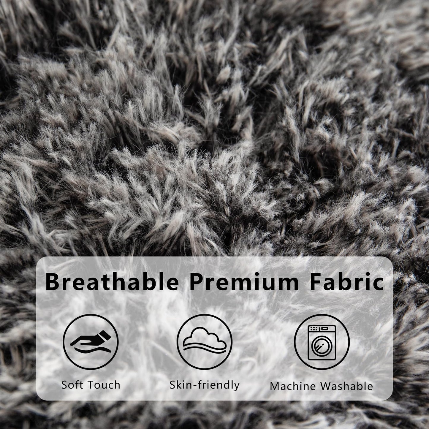 BYBYME Giant Bean Bag Chair, Faux Fur Bean Bag Couch with Filler Large Living Room Bean Bag Chairs for Adults, Big Lazy Sofa Accent Chair with Pocket Floor Chair