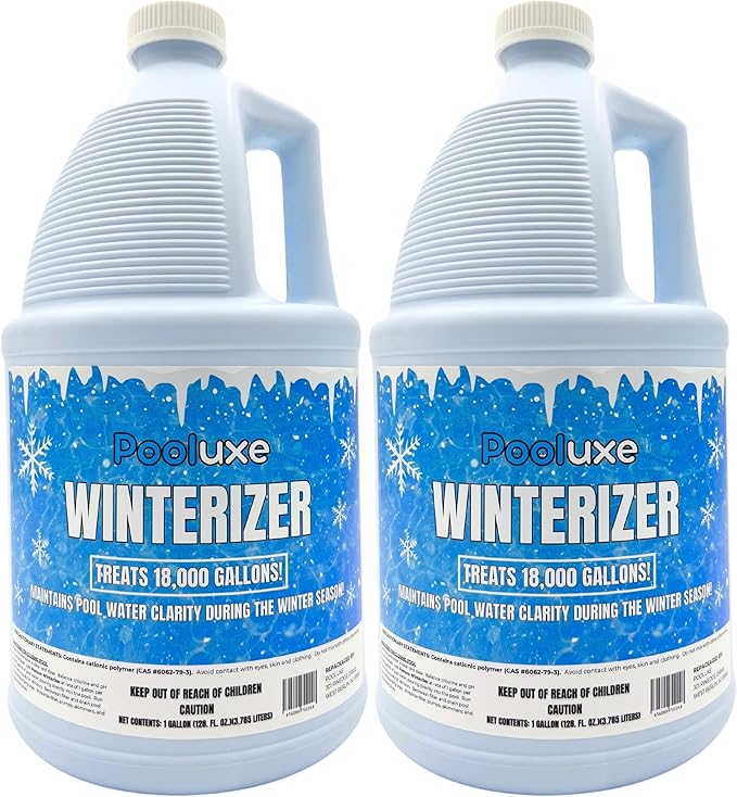 Winterizer– Advanced Cationic Polymer for Pool Water Clarity, Coagulates & Removes Suspended Solids for Easy Vacuuming (2 Pack)