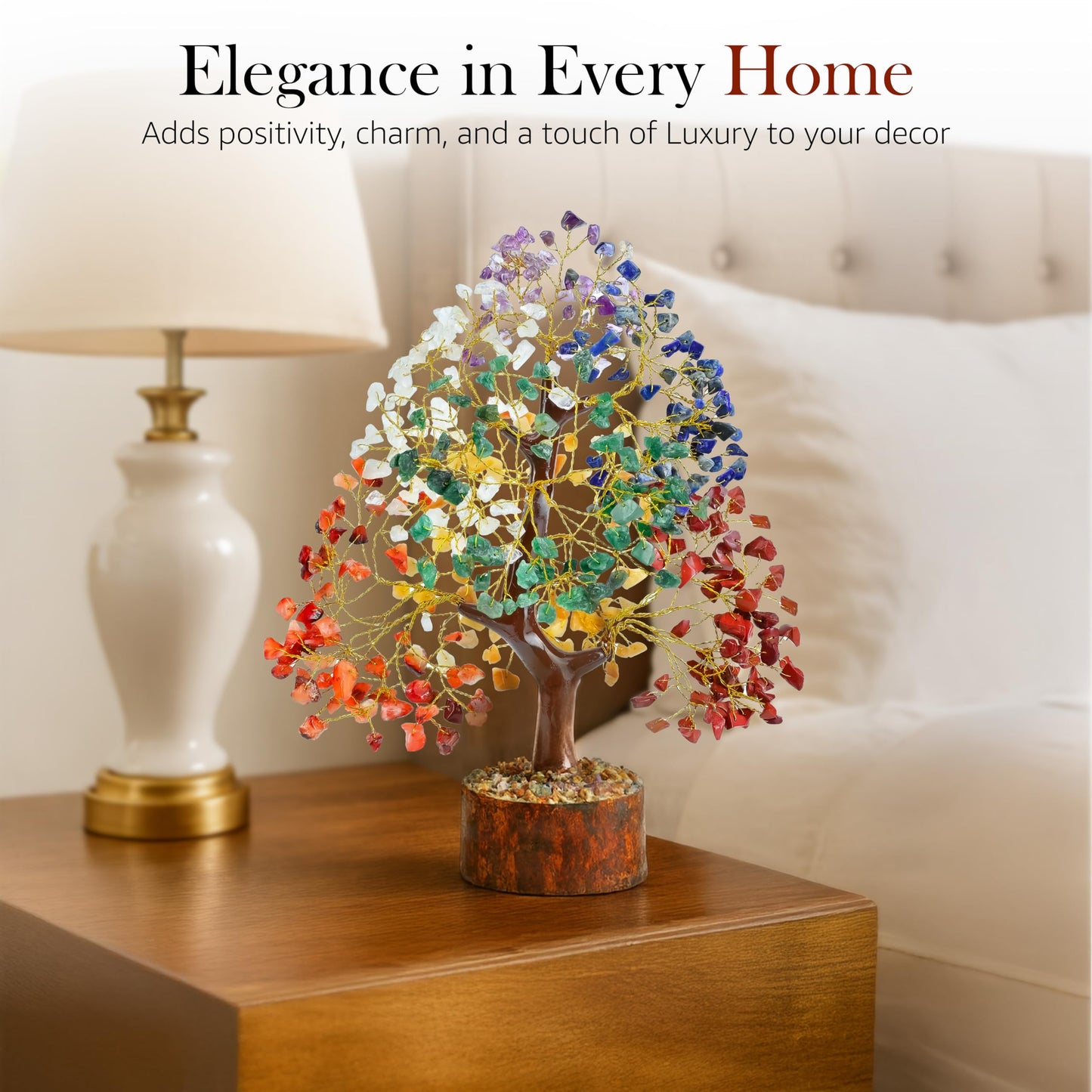 Seven Chakra Crystal Tree Birthday Gifts for Women, Healing Crystal Tree of Life Sister Birthday Gifts Room & Home Decor Gift for Mom Her Positive Energy New Home House Warming Gift Women Unique