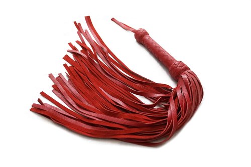MarquiseDeBliss Genuine Leather Handcrafted Gentle Horse Whip - Thick Equestrian Training and Riding Essential - Riding Tools (27.6 Inches, Red)