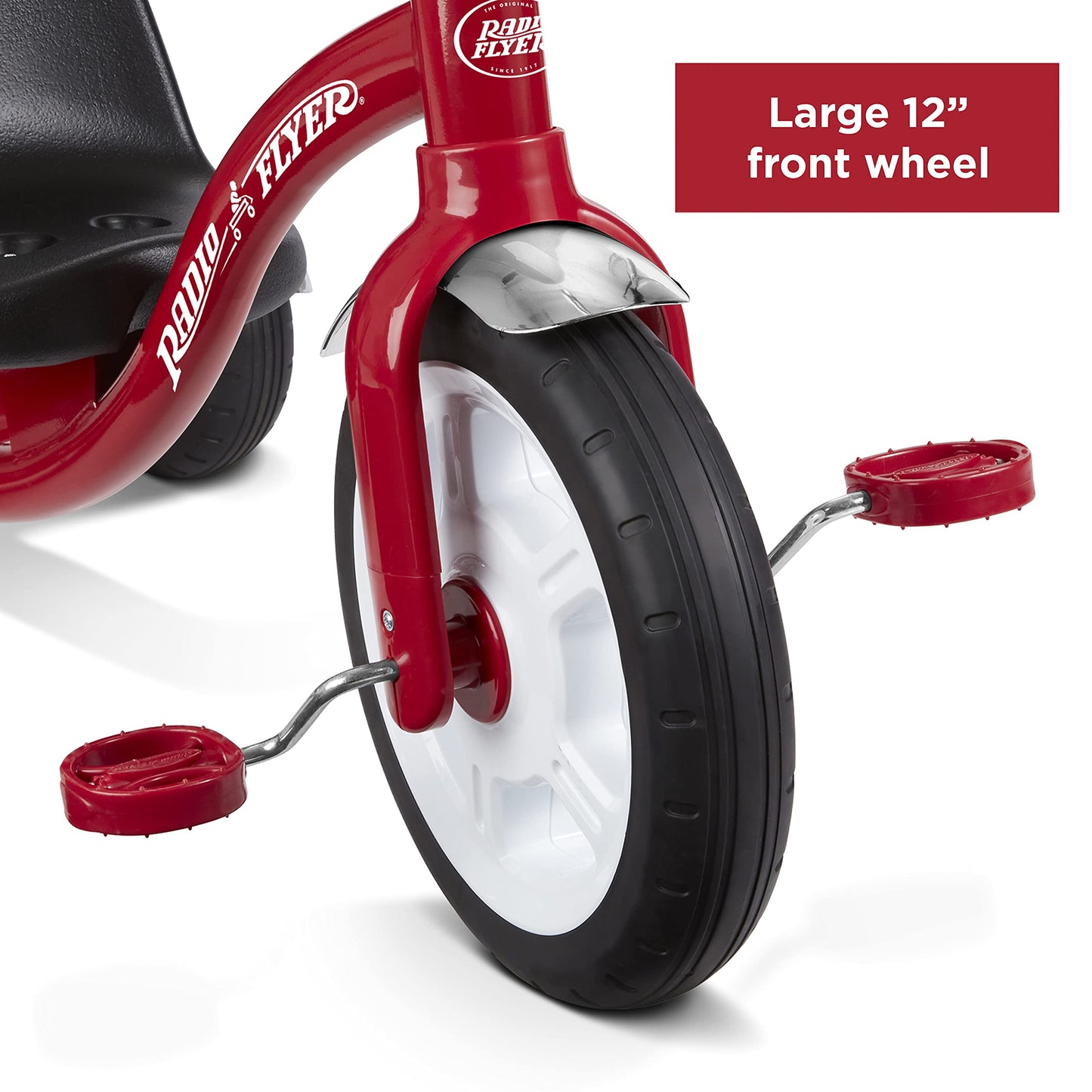 Radio Flyer Big Red Classic Tricycle, Toddler Trike, Tricycle for Toddlers Age 2.5-5, Toddler Bike