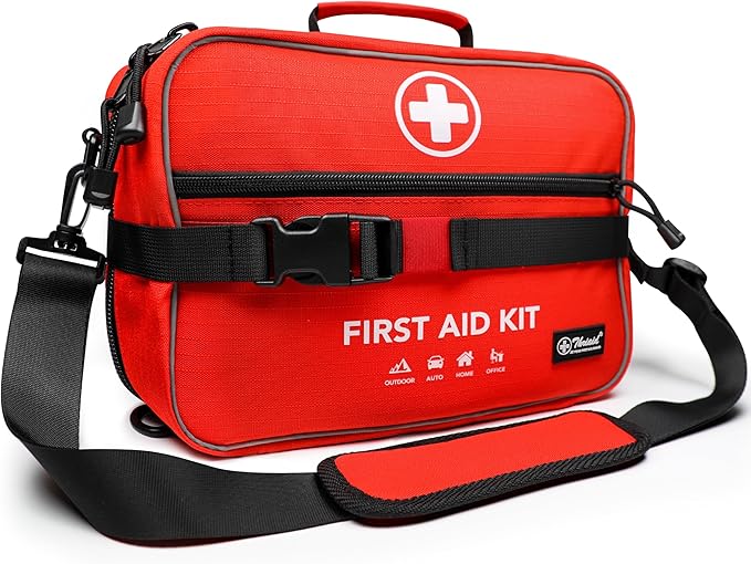 430 Piece First Aid Kit, Well-Organized Premium Waterproof Compact Trauma Medical Kits for Any Emergencies, Ideal for Hom...