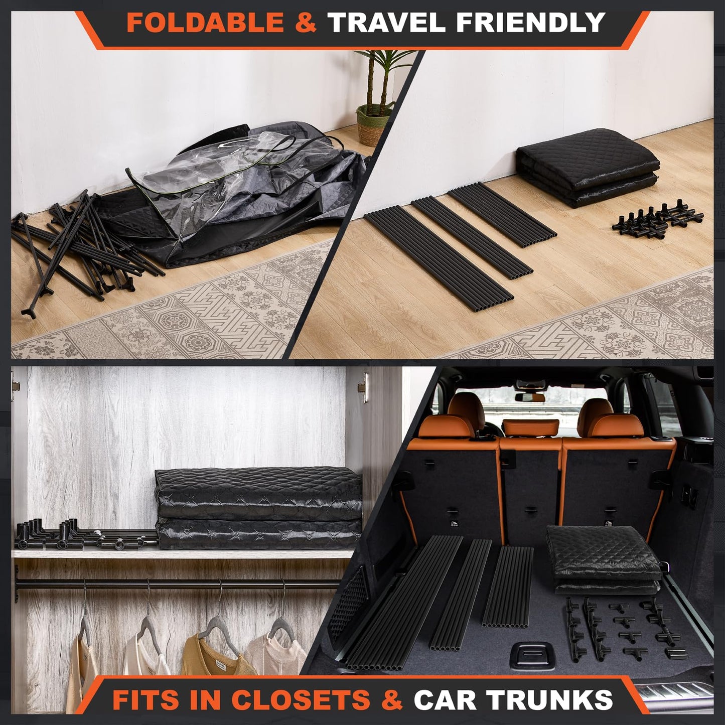 UNANEST Portable Steam Sauna Tent for Home, Full Body Relaxation, Fast Heating, Foldable Indoor Sauna (Double Square, Polyester + PVC)