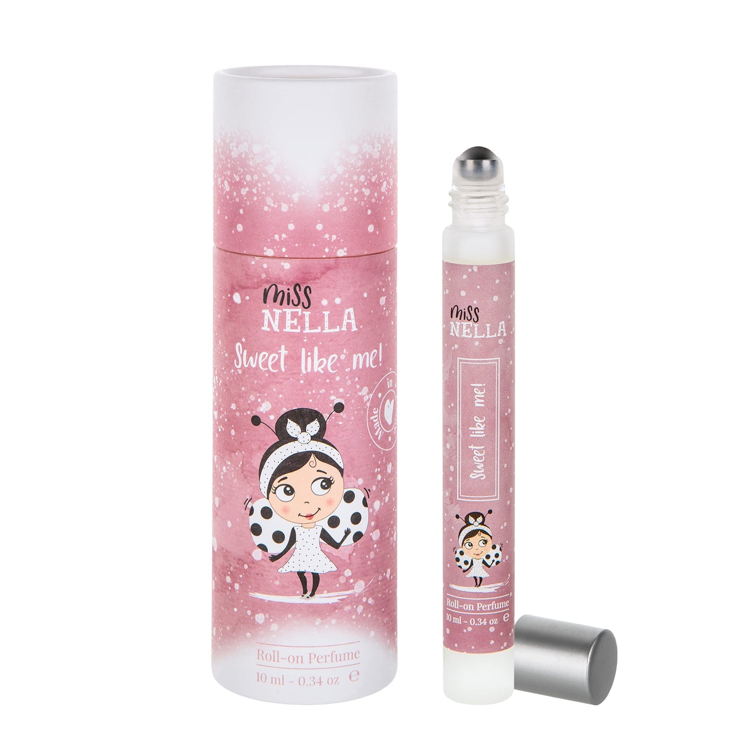MISS NELLA Kids - Sweet Like Me Roll On Perfume for Children with Delightfully Fresh Fragrances | Safe and Natural Boys and Girls Perfume Oil with Easy Roll-On Applicator | 10ML