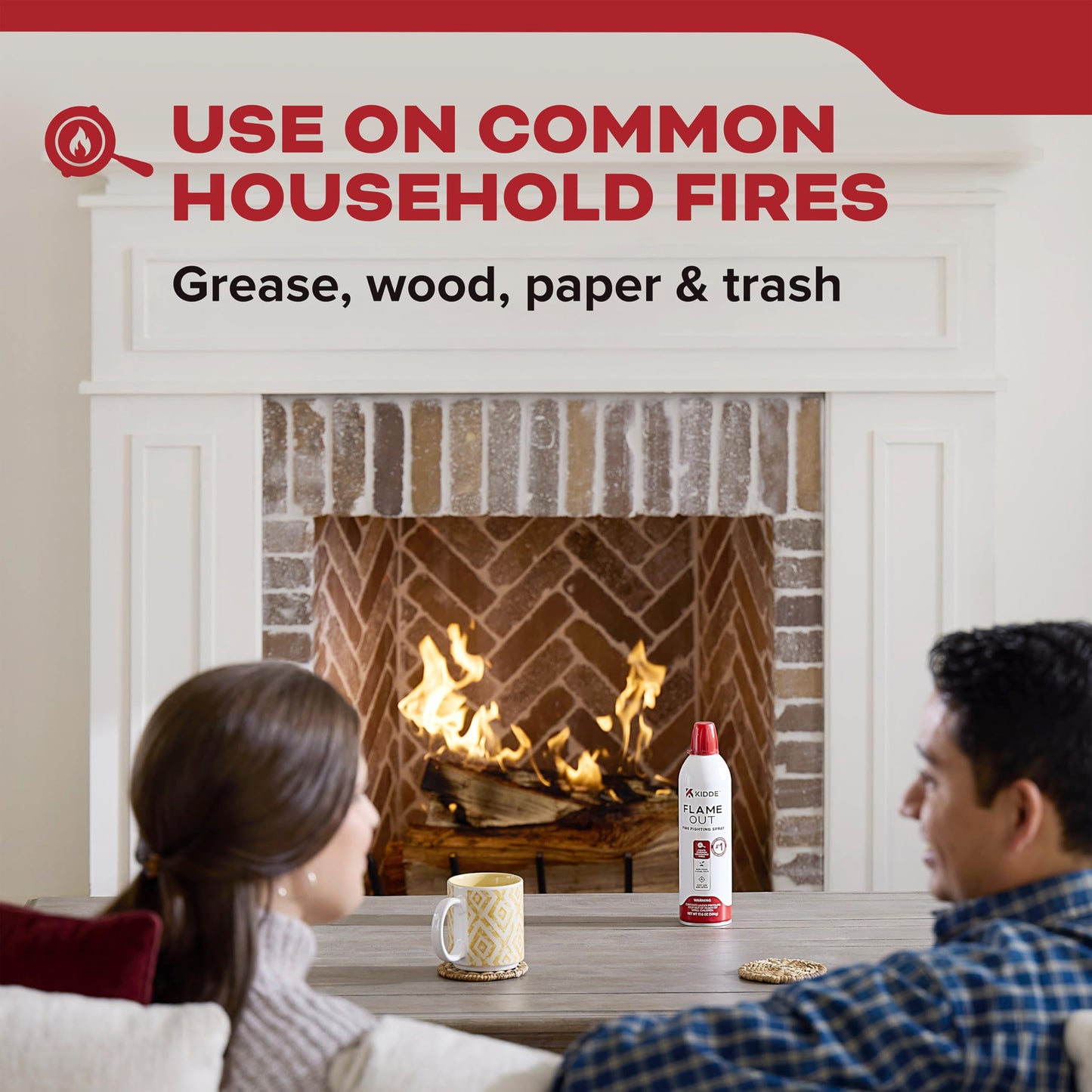 Kidde Flame Out Fire Spray, Extinguishing Aerosol for Home Use, Kitchens, Dorms, Apartments, Compact, Portable & Easy to Use, Non-Toxic, 17.6 oz 2 Pack