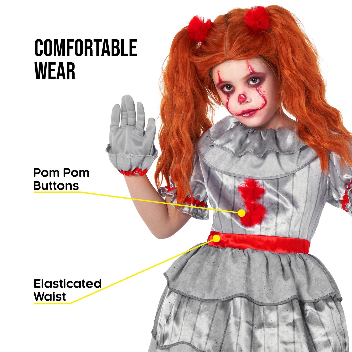 Morph Scary Clown Costume For Kids, Scary Clown Costume, Girls Halloween Costumes, Halloween Costumes For Kids, L