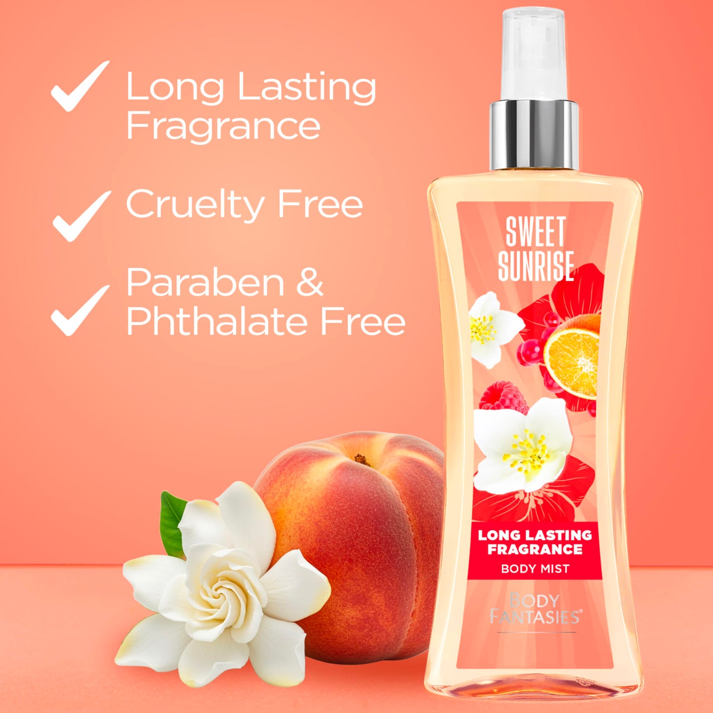 Body Fantasies Signature Fragrance Body Spray, Sweet Sunrise, 8 fl oz (Pack of 2)