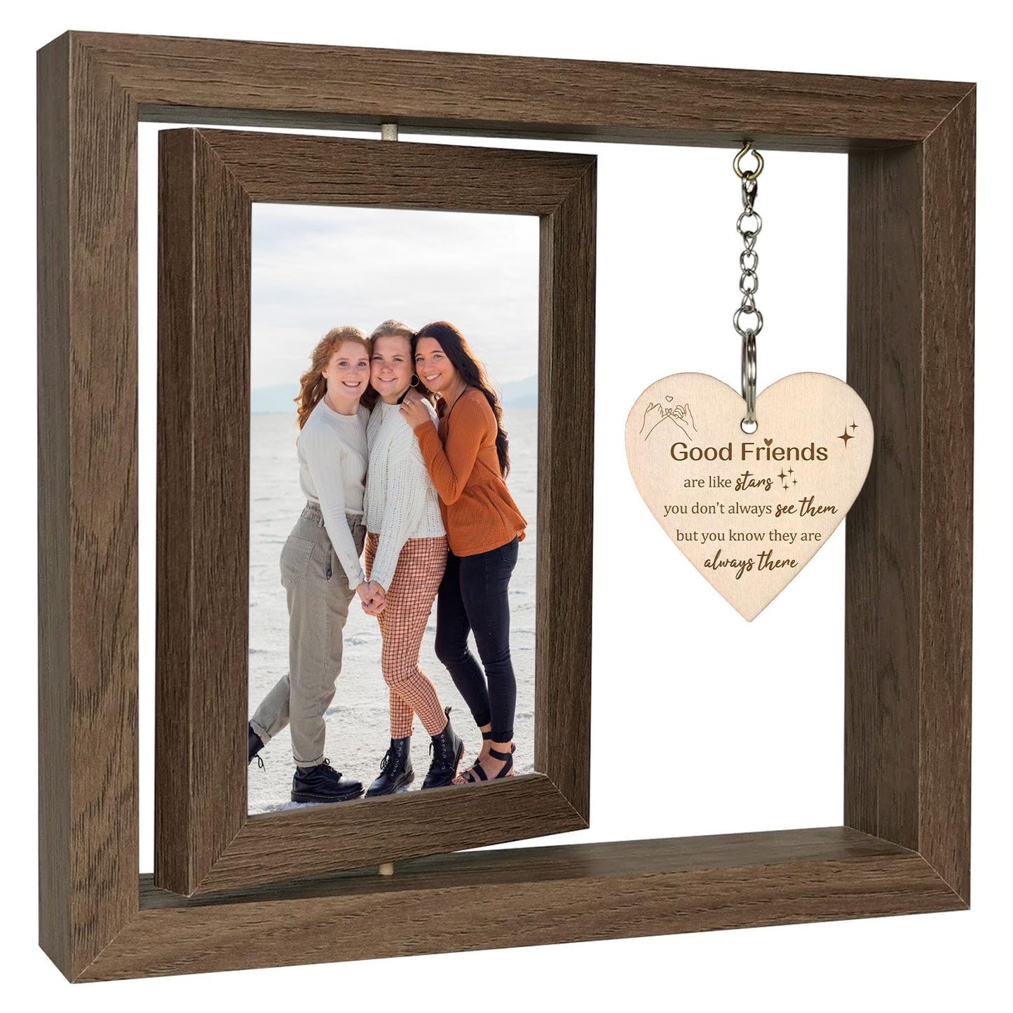 EYITUPC Good Friends Are Like Stars - You Don't Always See Them - But You Know They're Always There Best Friend Picture Frame Gifts for Women Besties BFF, Best Friend Birthday Going Away Gifts